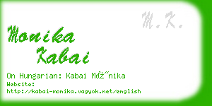 monika kabai business card